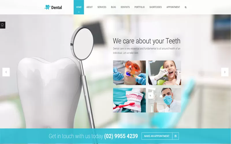 Mẫu thiết kế website nha khoa hiện đại 